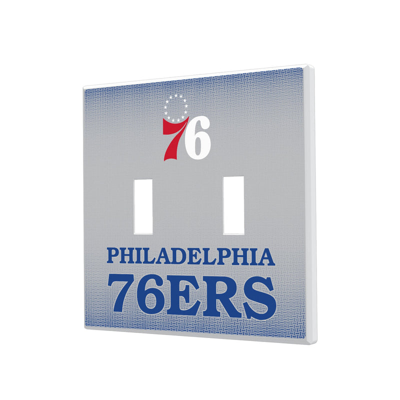 Philadelphia 76ers Linen Hidden-Screw Light Switch Plate