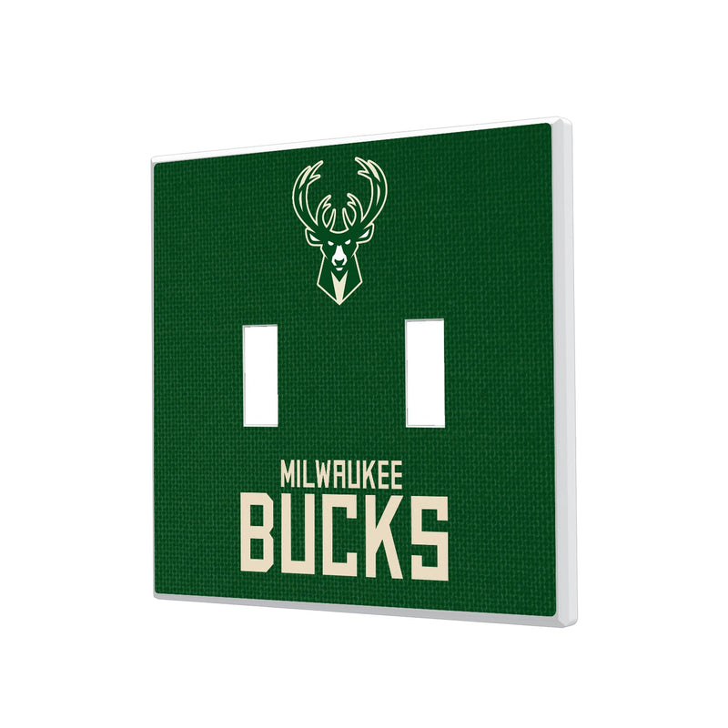 Milwaukee Bucks Solid Hidden-Screw Light Switch Plate