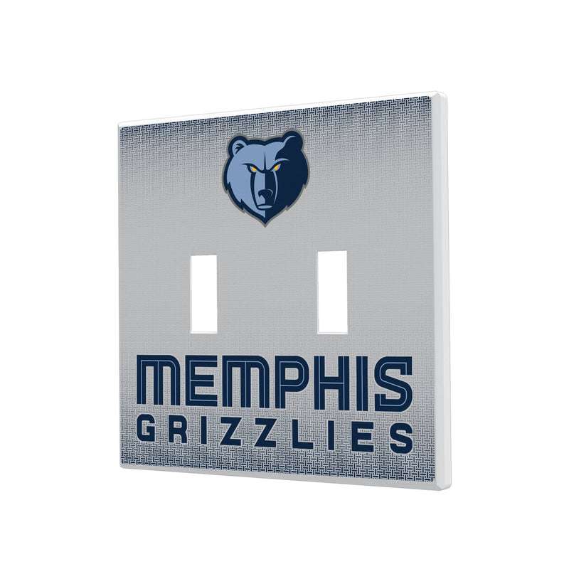 Memphis Grizzlies Linen Hidden-Screw Light Switch Plate