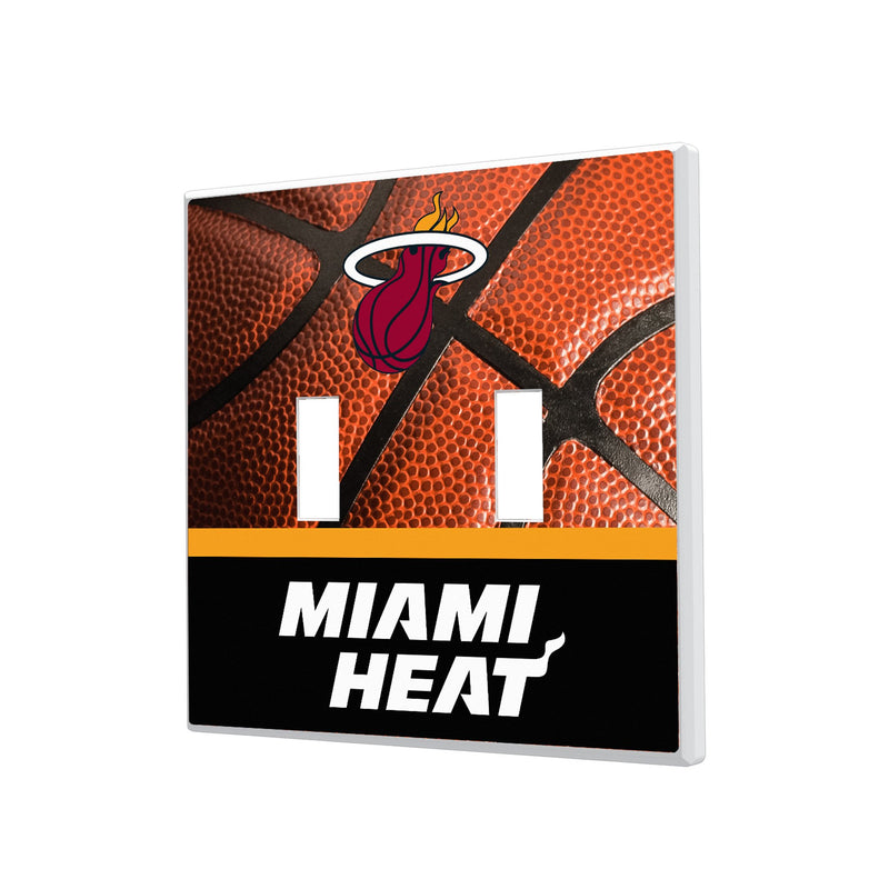 Miami Heat Basketball Hidden-Screw Light Switch Plate