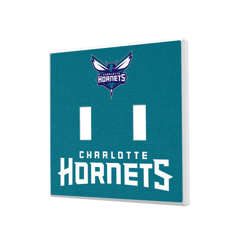 Charlotte Hornets Solid Hidden-Screw Light Switch Plate