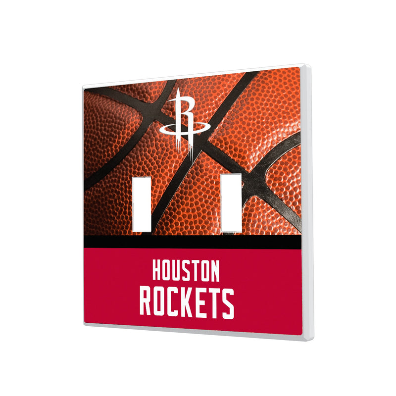 Houston Rockets Basketball Hidden-Screw Light Switch Plate