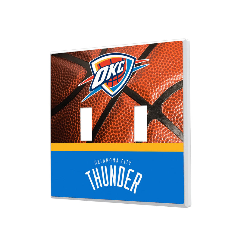Oklahoma City Thunder Basketball Hidden-Screw Light Switch Plate