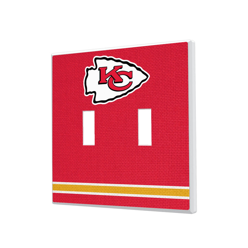 Kansas City Chiefs Stripe Hidden-Screw Light Switch Plate