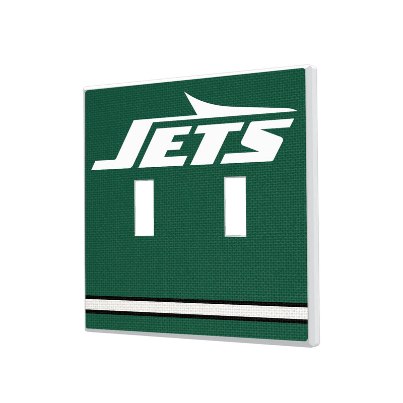 New York Jets Stripe Hidden-Screw Light Switch Plate
