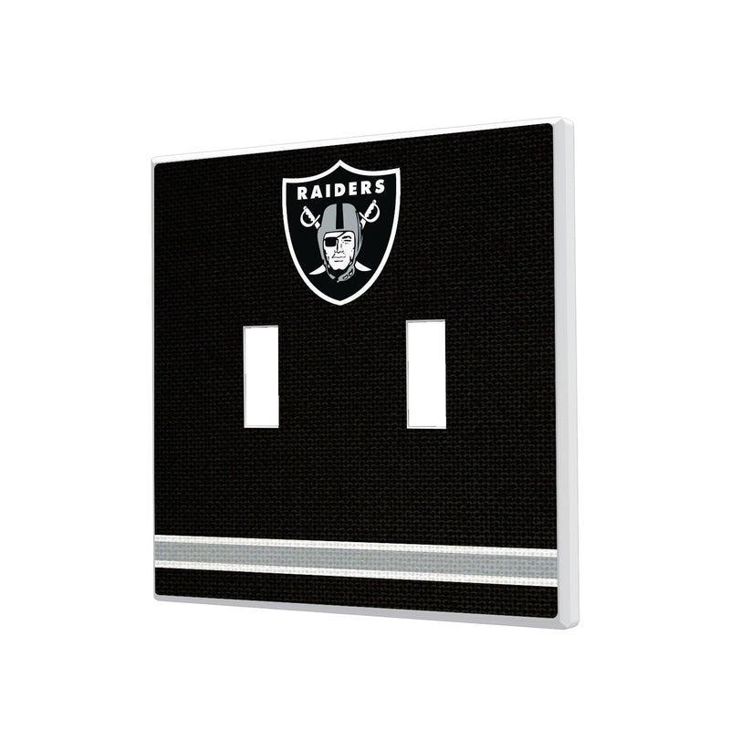 Las Vegas Raiders Stripe Hidden-Screw Light Switch Plate