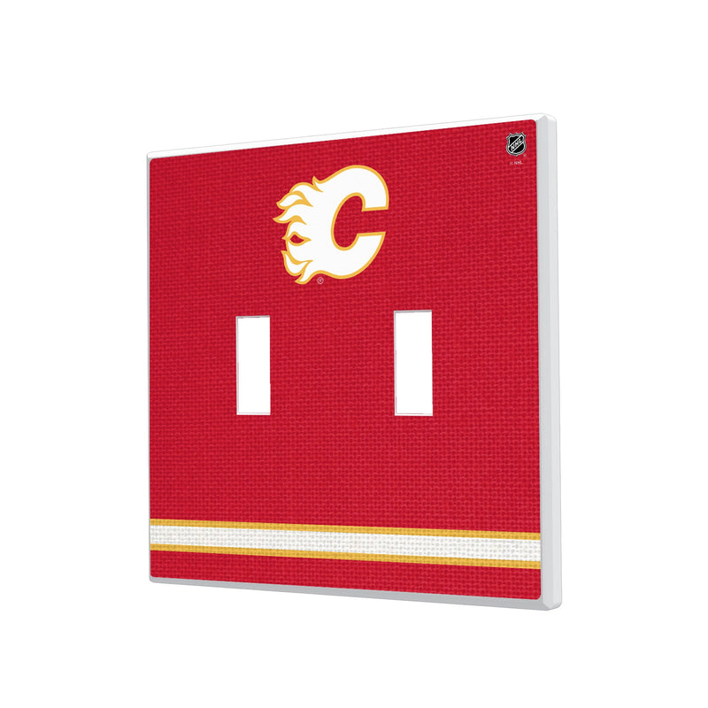 Calgary Flames Stripe Hidden-Screw Light Switch Plate