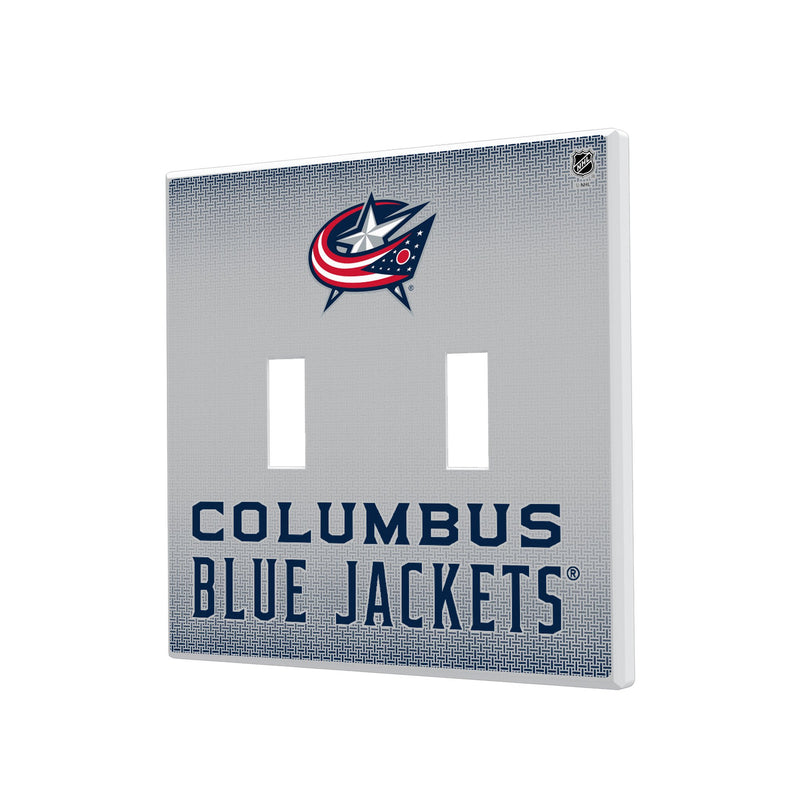 Columbus Blue Jackets Linen Hidden-Screw Light Switch Plate