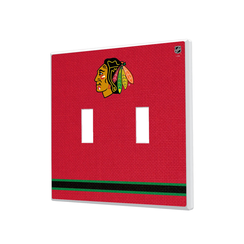Chicago Blackhawks Stripe Hidden-Screw Light Switch Plate