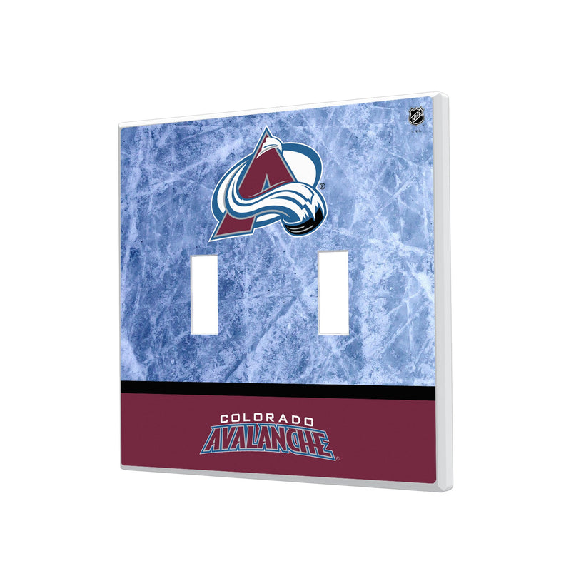 Colorado Avalanche Ice Wordmark Hidden-Screw Light Switch Plate