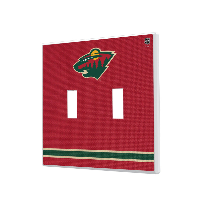 Minnesota Wild Stripe Hidden-Screw Light Switch Plate