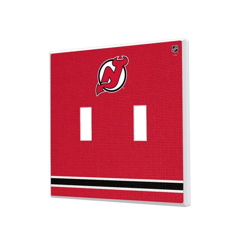 New Jersey Devils Stripe Hidden-Screw Light Switch Plate