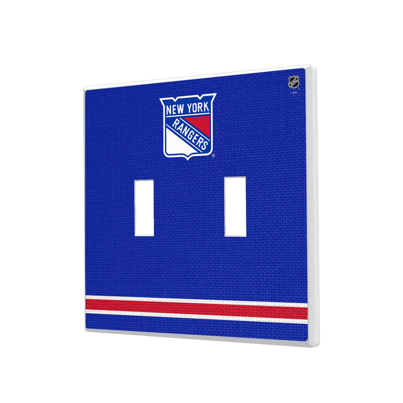 New York Rangers Stripe Hidden-Screw Light Switch Plate
