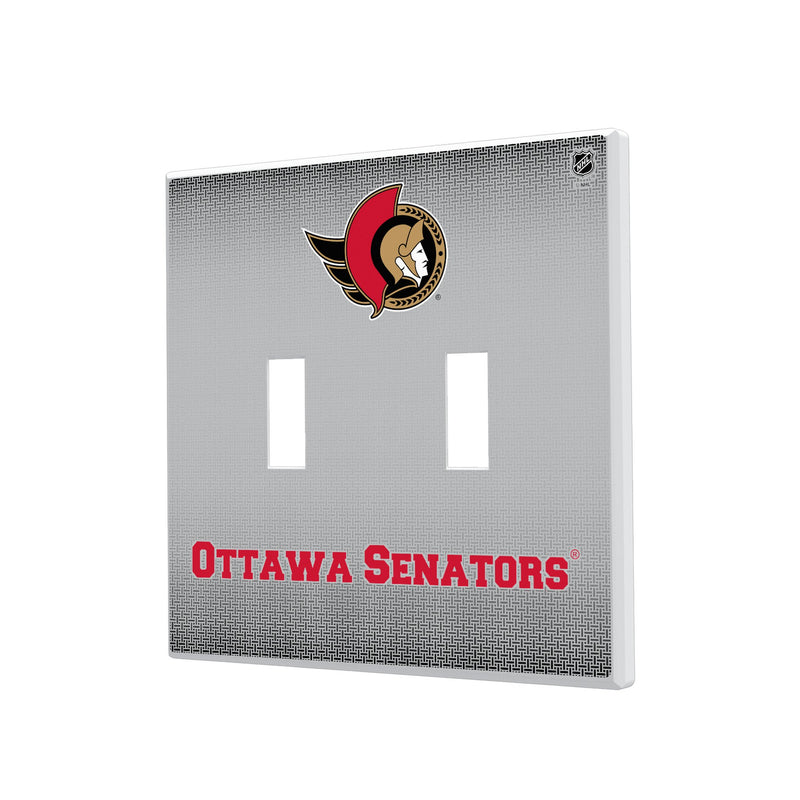 Ottawa Senators Linen Hidden-Screw Light Switch Plate