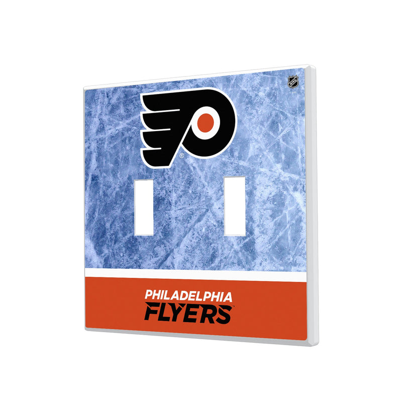 Philadelphia Flyers Ice Wordmark Hidden-Screw Light Switch Plate