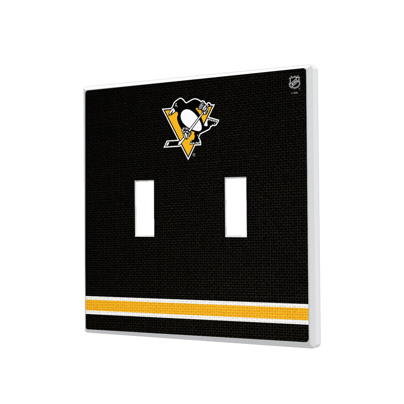 Pittsburgh Penguins Stripe Hidden-Screw Light Switch Plate