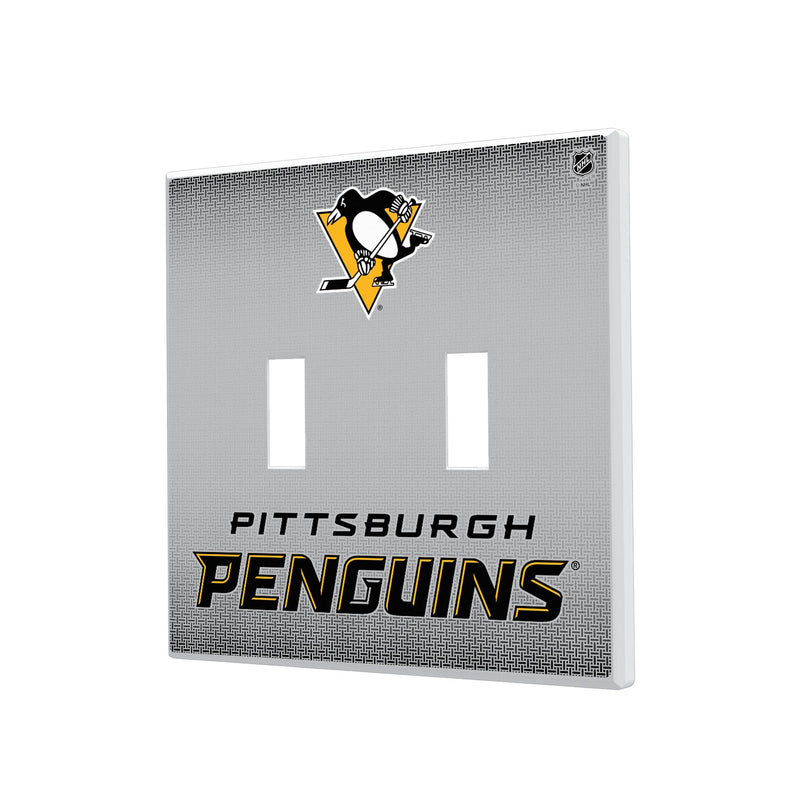 Pittsburgh Penguins Linen Hidden-Screw Light Switch Plate