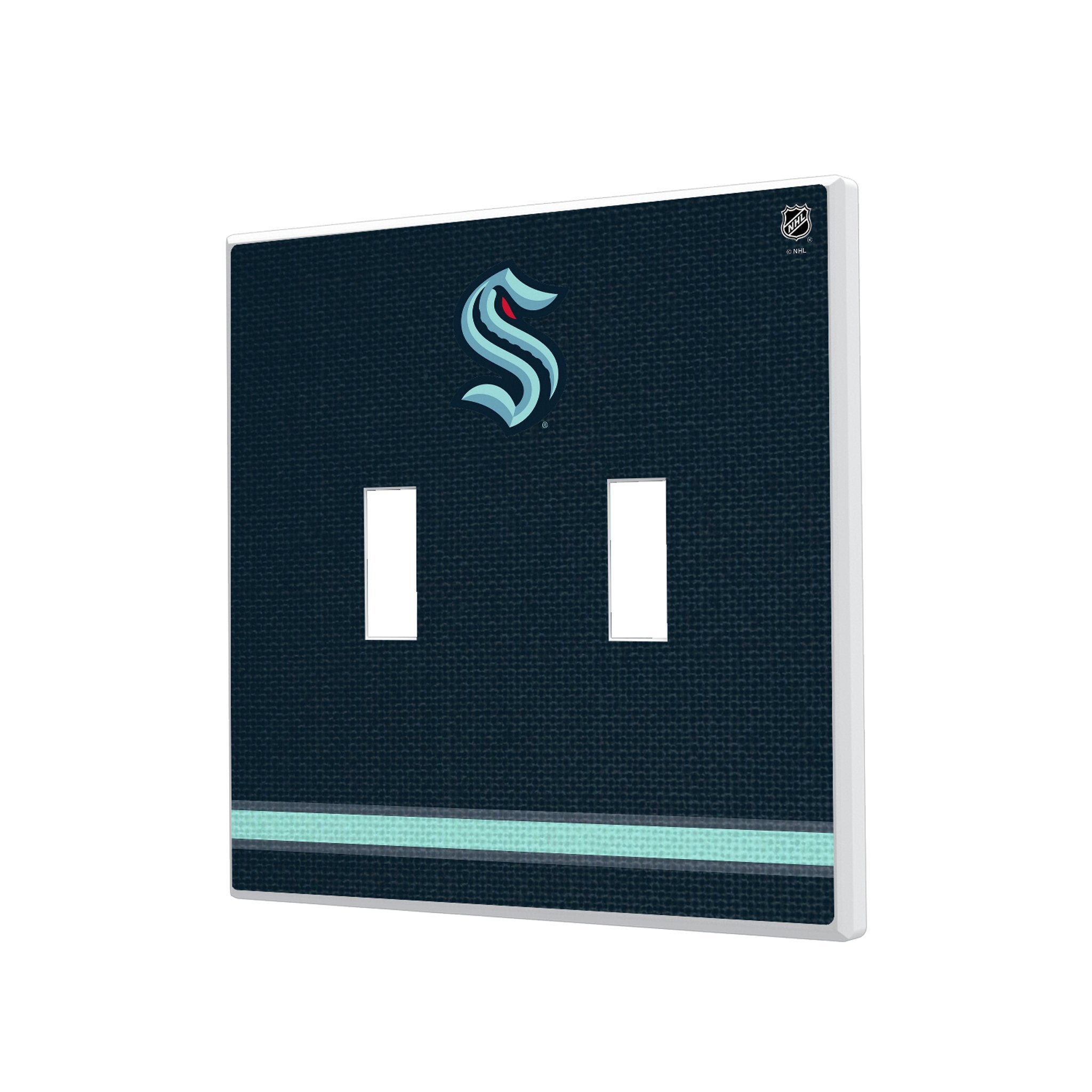 Seattle Kraken Stripe Hidden-Screw Light Switch Plate