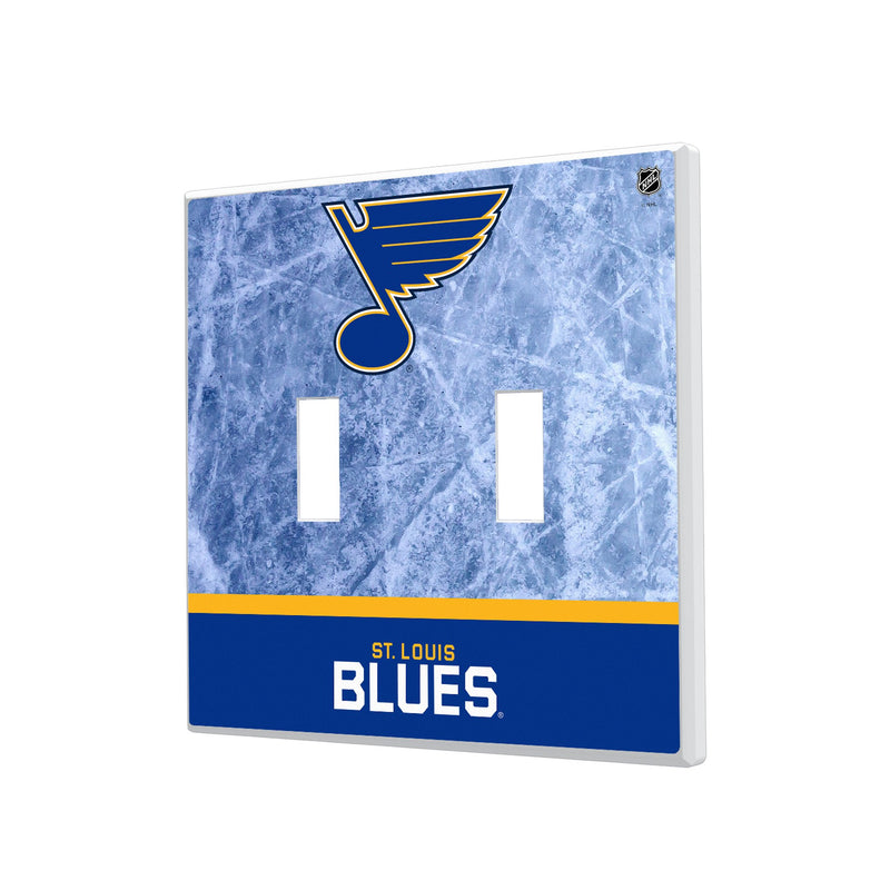 St. Louis Blues Ice Wordmark Hidden-Screw Light Switch Plate