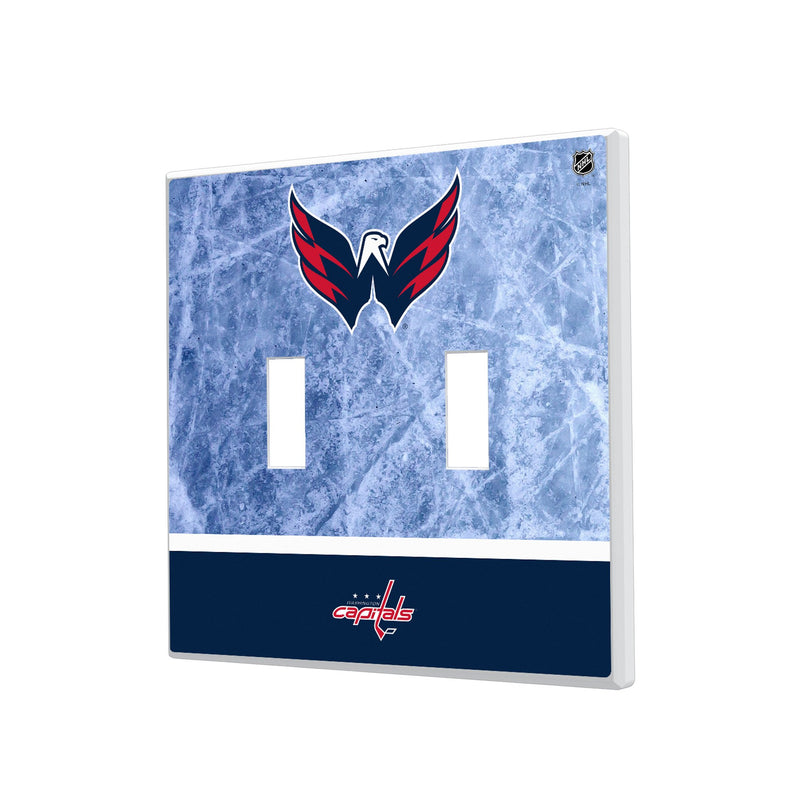 Washington Capitals Ice Wordmark Hidden-Screw Light Switch Plate