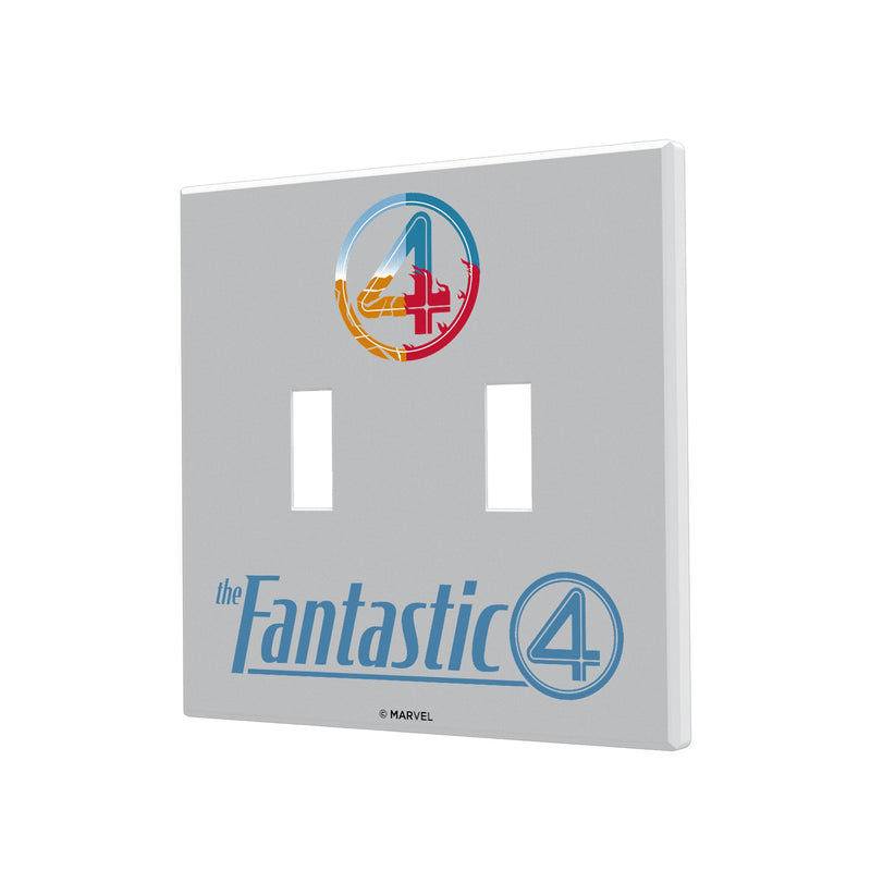 Marvel Fantastic Four Badge Hidden-Screw Light Switch Plate