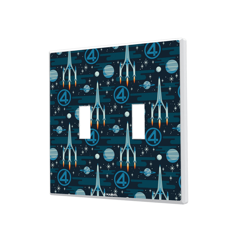 Marvel Fantastic Four Pattern Hidden-Screw Light Switch Plate