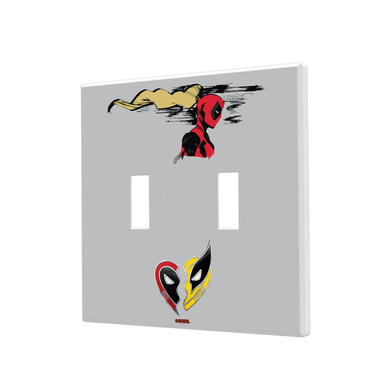 Marvel Ladypool Badge Hidden-Screw Light Switch Plate