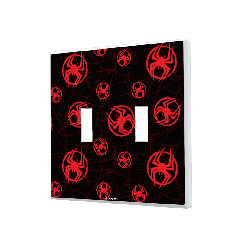 Marvel Miles Morales Pattern Hidden-Screw Light Switch Plate