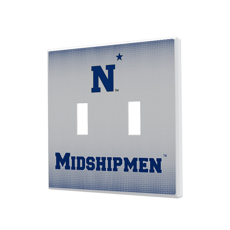 Naval Academy Midshipmen Linen Hidden-Screw Light Switch Plate