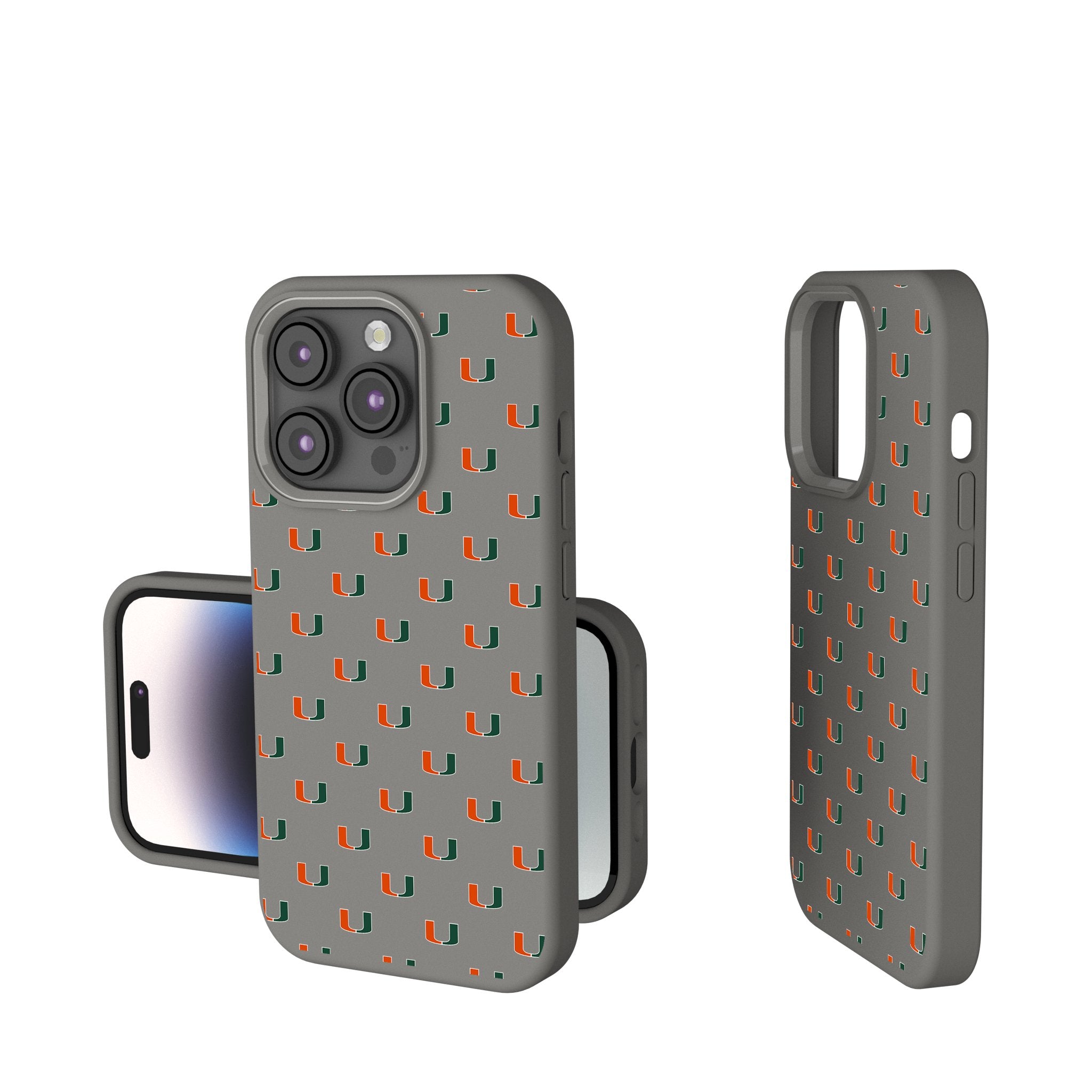 University of Miami Hurricanes Fashion Pattern iPhone Soft Touch Phone Case for Apple iPhone