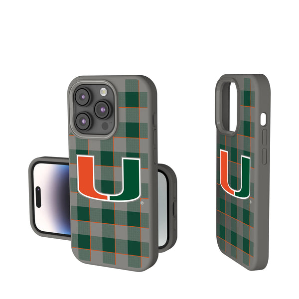 University of Miami Hurricanes Plaid iPhone Soft Touch Phone Case