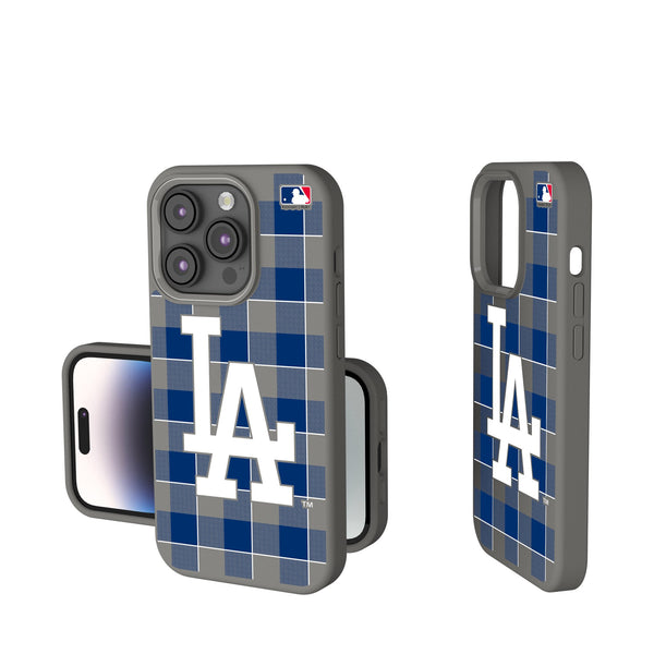 LA Dodgers Plaid iPhone Soft Touch Phone Case for Apple iPhone