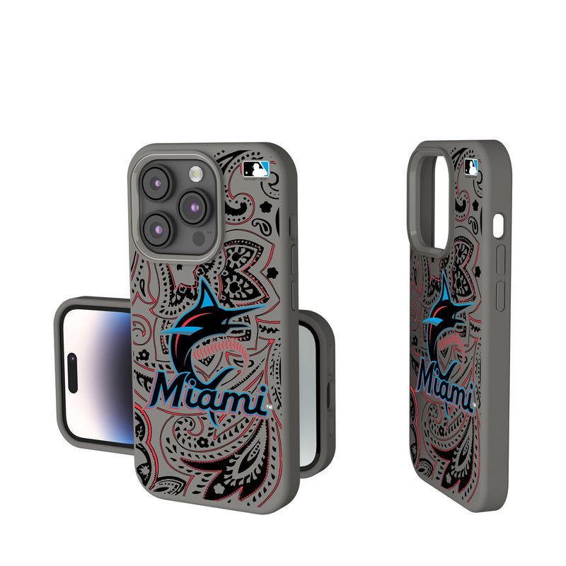 Miami Marlins Paisley iPhone Soft Touch Phone Case