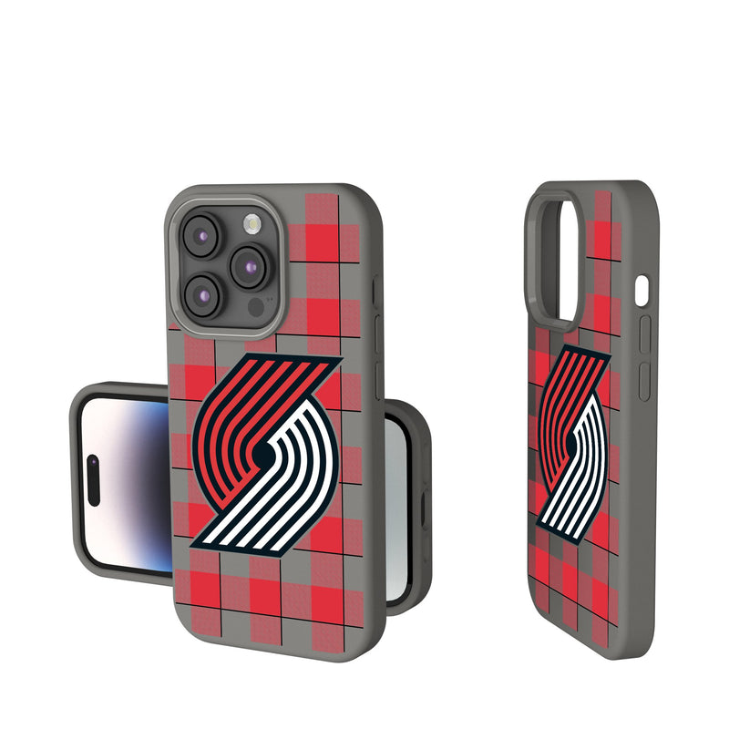 Portland Trail Blazers Plaid iPhone Soft Touch Phone Case