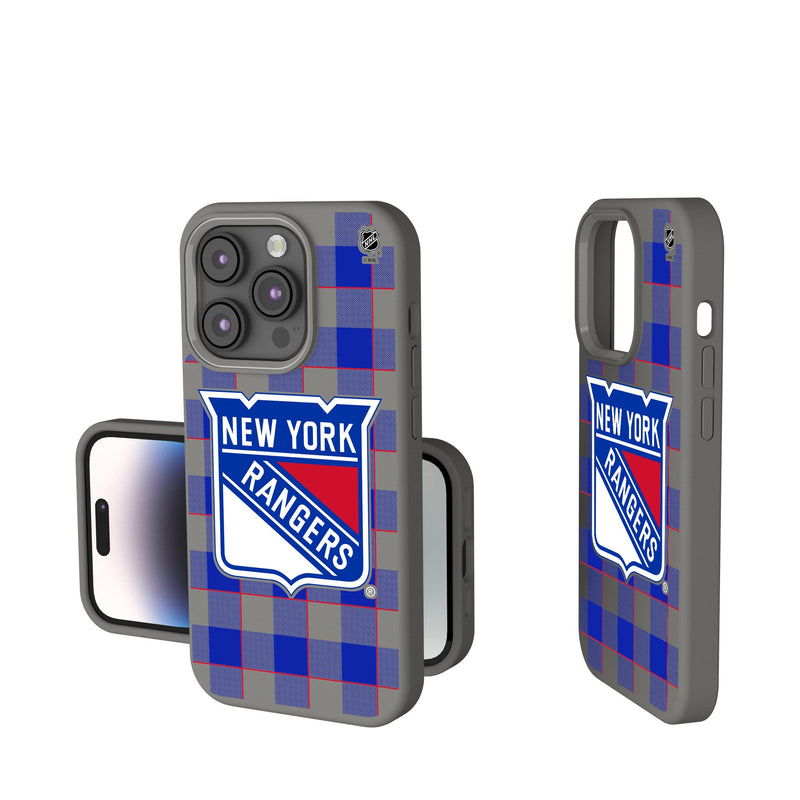 New York Rangers Plaid iPhone Soft Touch Phone Case