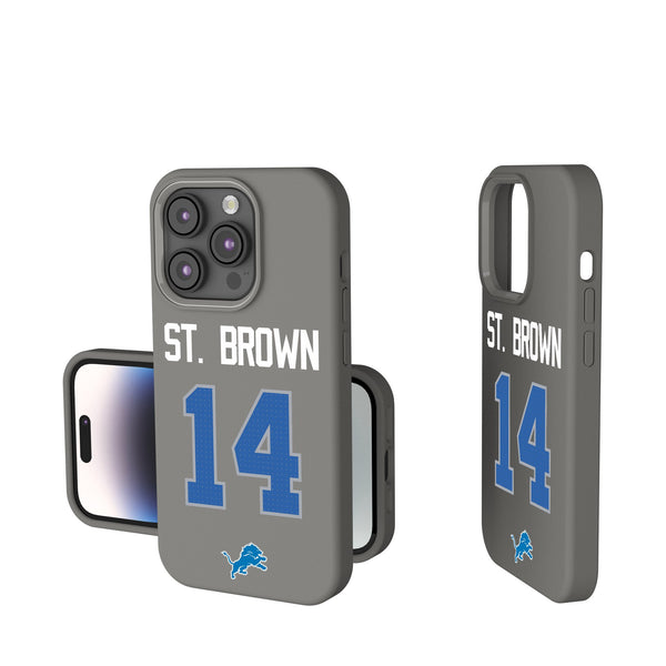Amon-Ra St. Brown Detroit Lions 14 Ready iPhone Soft Touch Phone Case