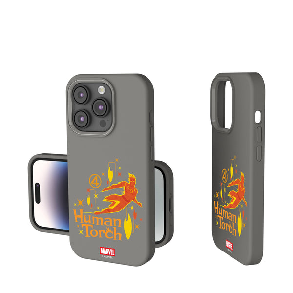 Marvel Human Torch Badge iPhone Soft Touch Phone Case for Apple iPhone