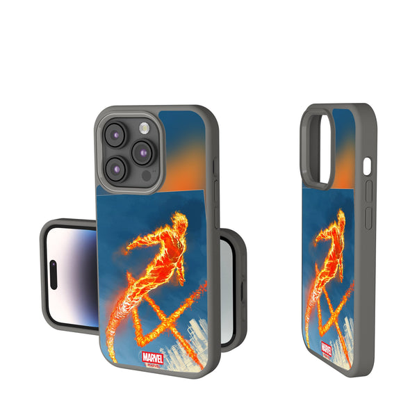Marvel Human Torch Cover Art iPhone Soft Touch Phone Case for Apple iPhone