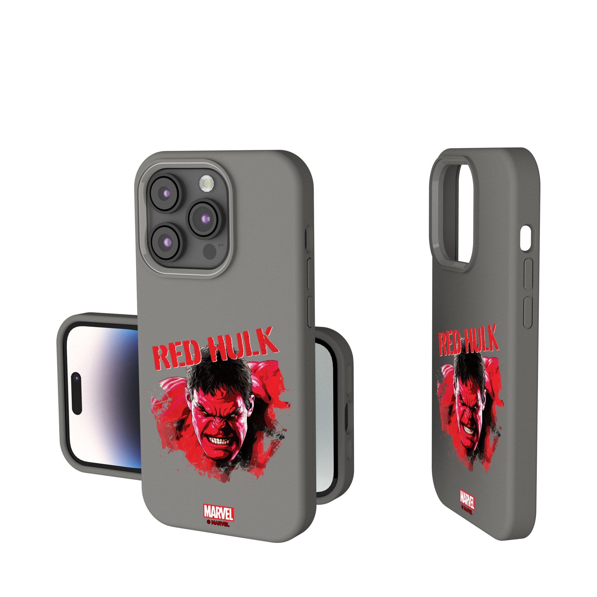 Marvel Avengers Red Hulk Badge iPhone Soft Touch Phone Case