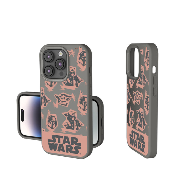 Star Wars: The Mandalorian Grogu Pattern iPhone Soft Touch Phone Case