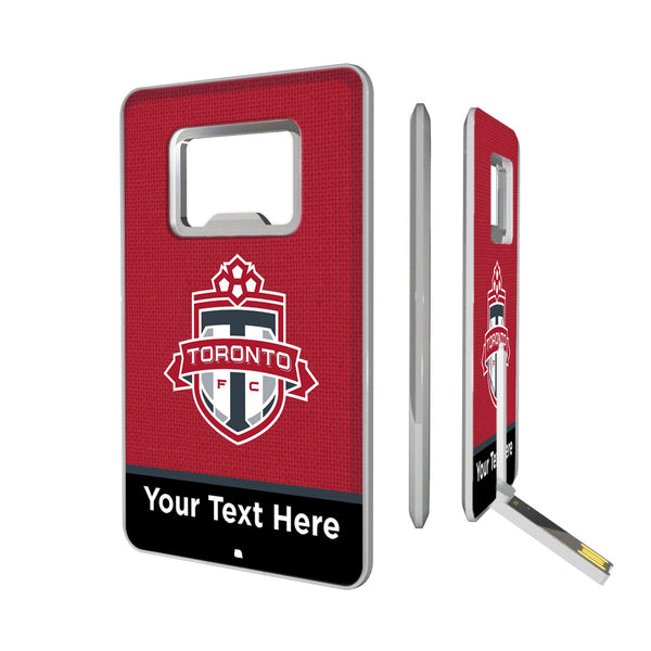Toronto FC Personalized Endzone Solid Credit Card USB Drive with Bottle Opener 32GB