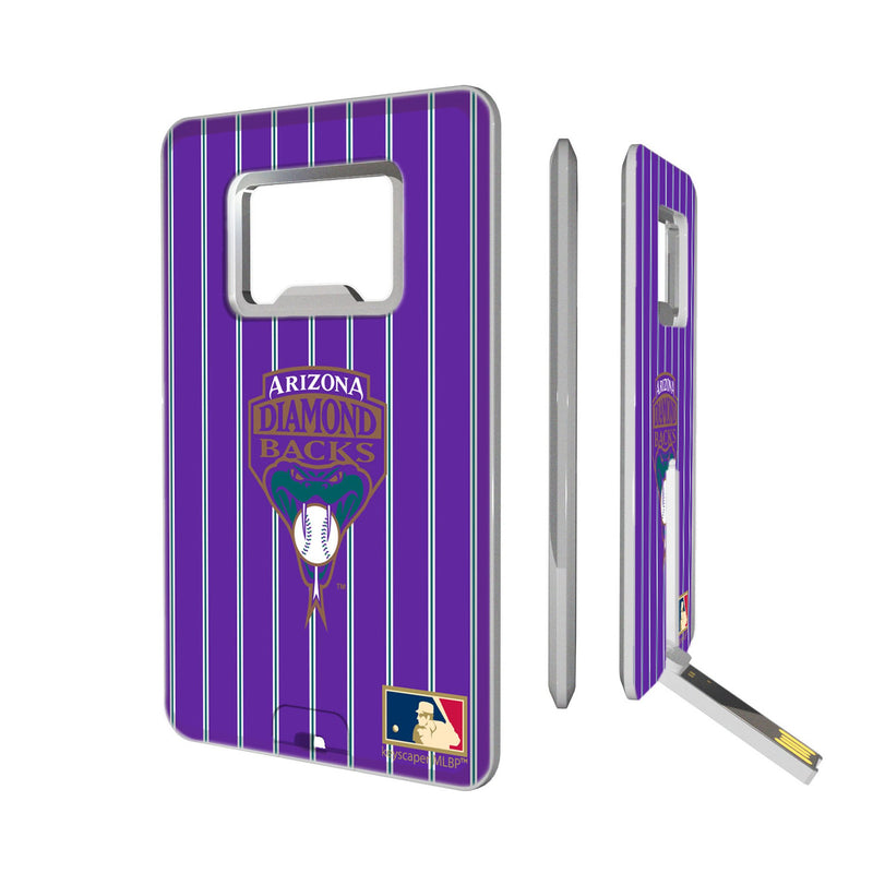 Arizona Diamondbacks 1999-2006 - Cooperstown Collection Pinstripe Credit Card USB Drive with Bottle Opener 32GB