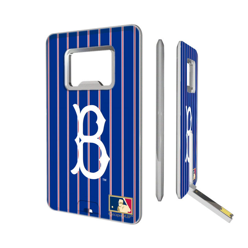 Brooklyn Dodgers 1949-1957 - Cooperstown Collection Pinstripe Credit Card USB Drive with Bottle Opener 32GB