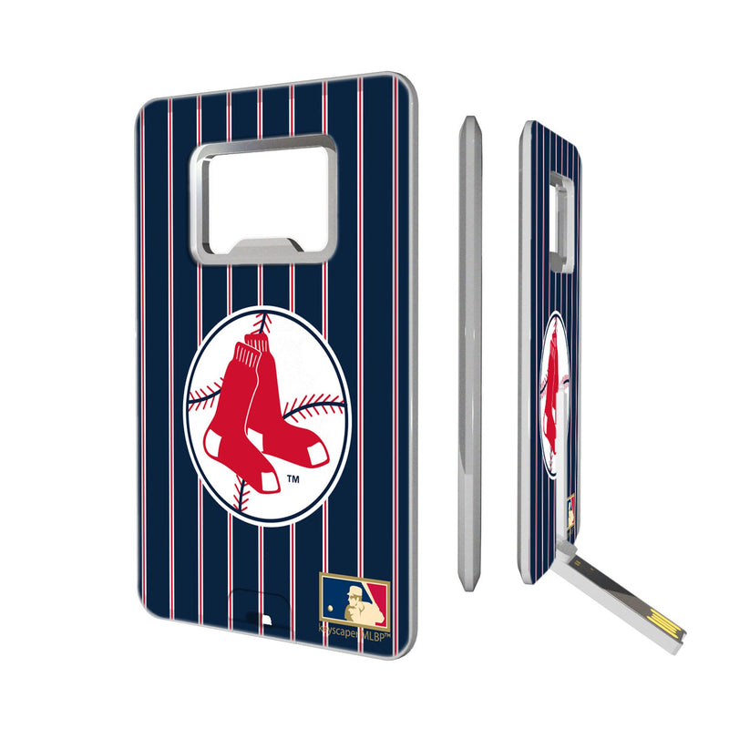 Boston Red Sox 1970-1975 - Cooperstown Collection Pinstripe Credit Card USB Drive with Bottle Opener 32GB