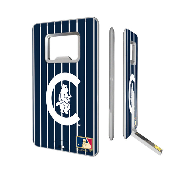 Chicago Cubs 1911-1912 - Cooperstown Collection Pinstripe Credit Card USB Drive with Bottle Opener 32GB