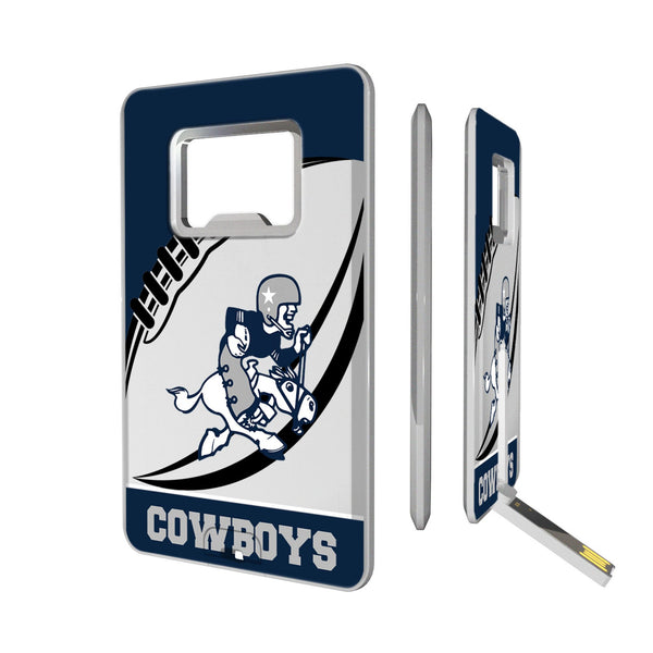 Dallas Cowboys 1966-1969 Historic Collection Passtime Credit Card USB Drive with Bottle Opener 32GB