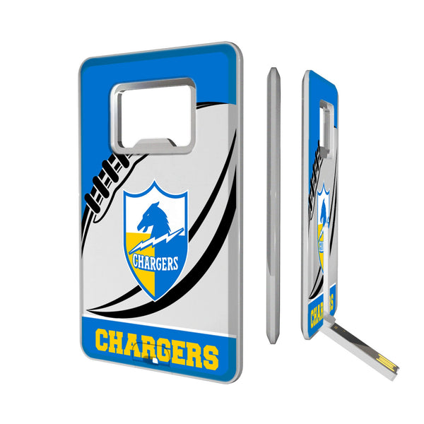 Los Angeles Chargers Historic Collection Passtime Credit Card USB Drive with Bottle Opener 32GB