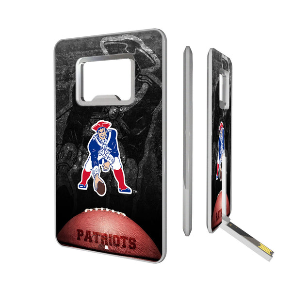 New England Patriots Historic Collection Legendary Credit Card USB Drive with Bottle Opener 32GB