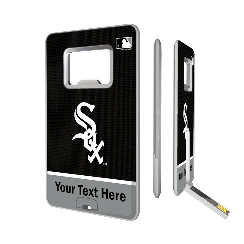 Chicago White Sox Personalized Endzone Solid Credit Card USB Drive with Bottle Opener 32GB