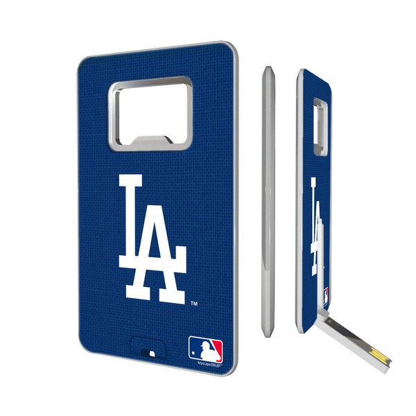 LA Dodgers Solid Credit Card USB Drive with Bottle Opener 32GB